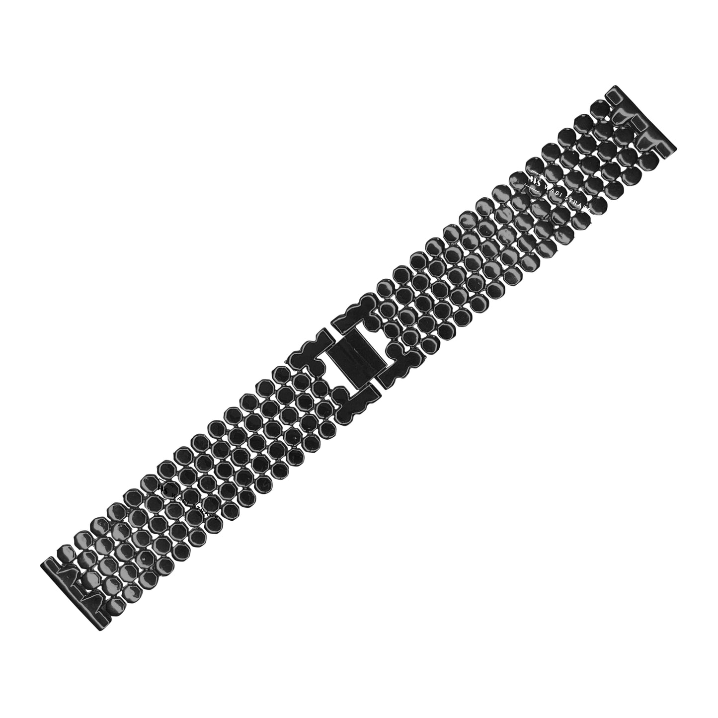 Black Octagon Honeycomb Link Metal Bracelet