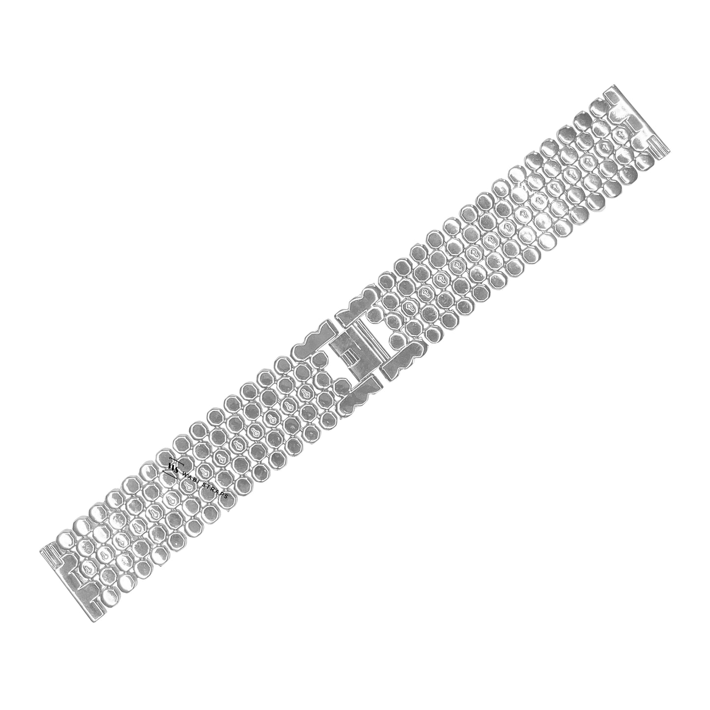 Silver Octagon Honeycomb Link Metal Bracelet