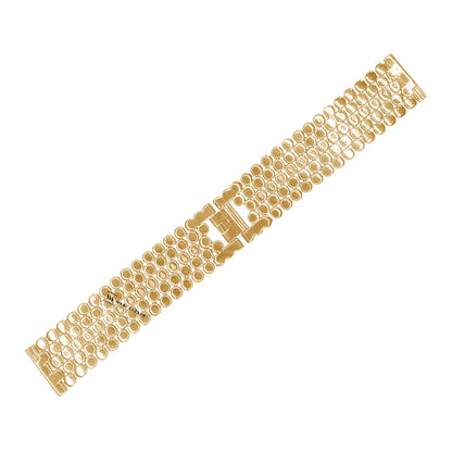 Gold Octagon Honeycomb Link Metal Bracelet