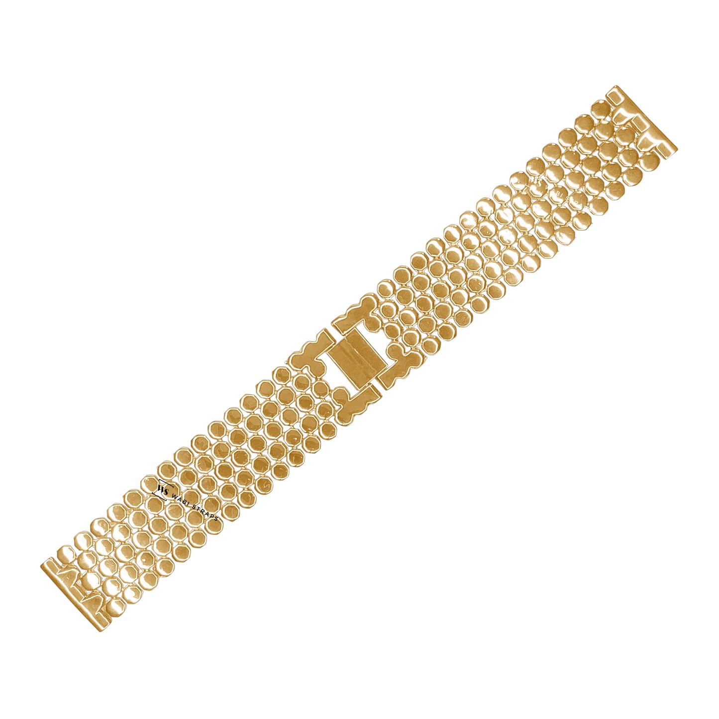 Gold Octagon Honeycomb Link Metal Bracelet