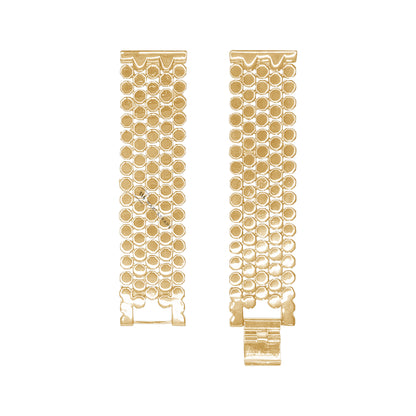 Gold Octagon Honeycomb Link Metal Bracelet