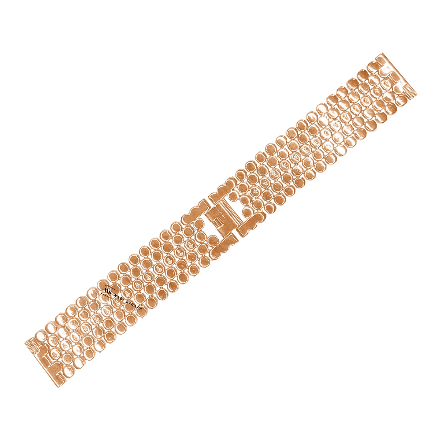 Rose Gold Octagon Honeycomb Link Metal Bracelet