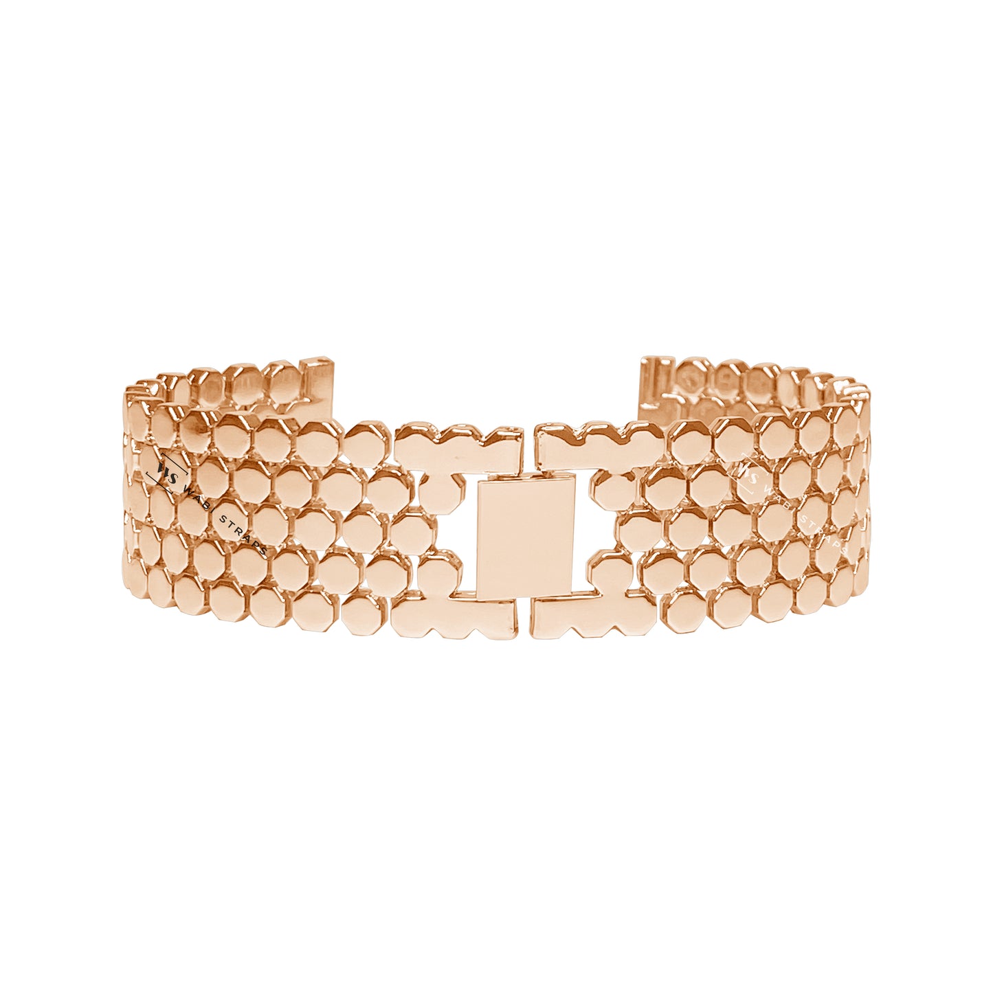 Rose Gold Octagon Honeycomb Link Metal Bracelet