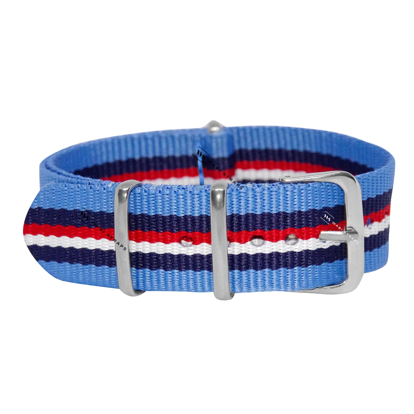 Sky Blue, Navy & Red/White Original British Military Watch Strap