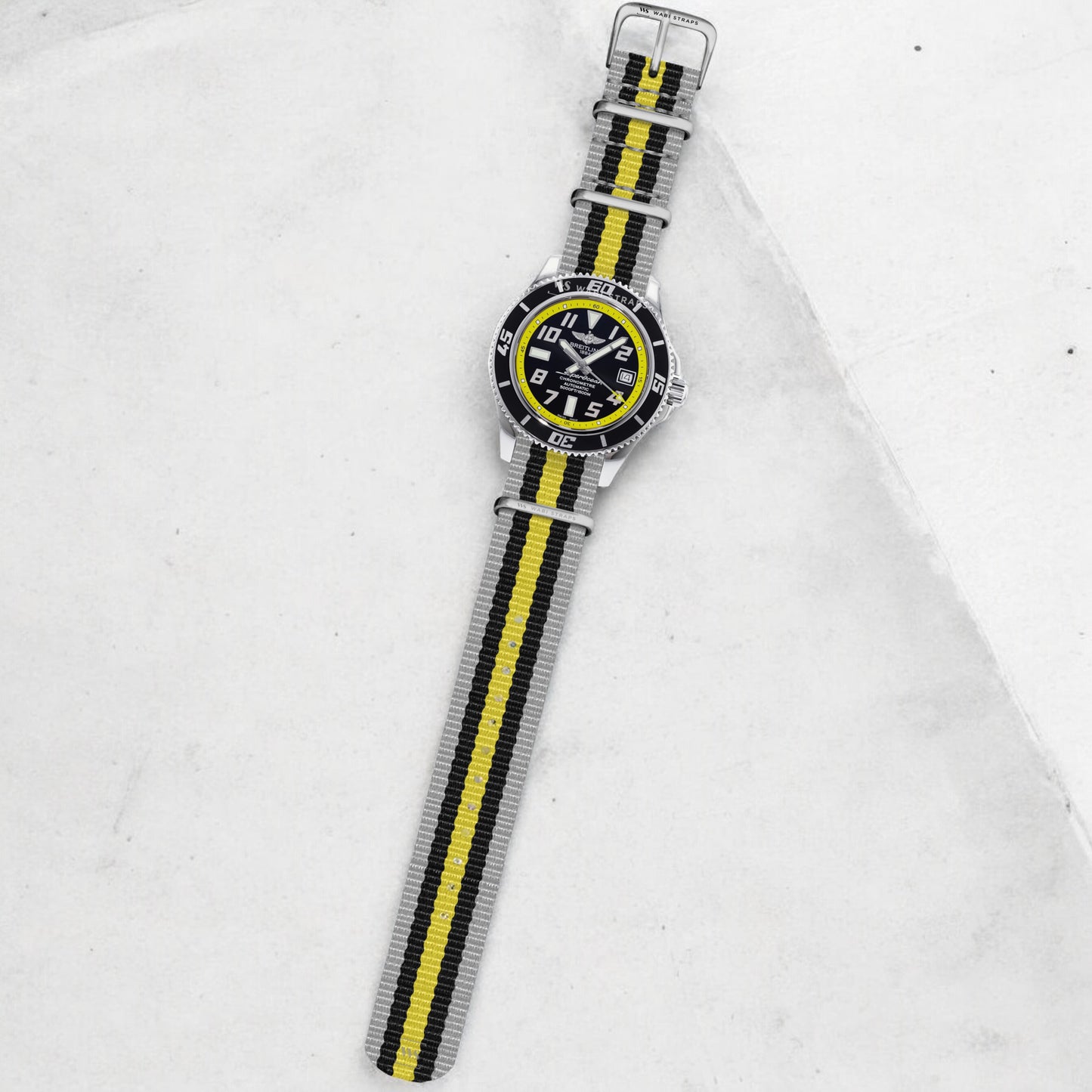 Grey, Black & Yellow Original British Military Watch Strap