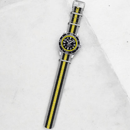 Grey, Black & Yellow Original British Military Watch Strap