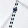 Navy Blue, White & Green Original British Military Watch Strap