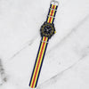 Navy Blue, Yellow & Red Original British Military Watch Strap