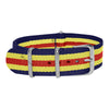 Navy Blue, Yellow & Red Original British Military Watch Strap