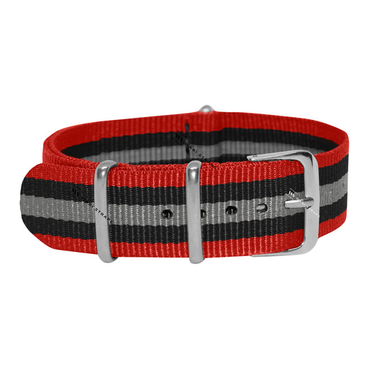 Red, Black & Grey Original British Military Watch Strap