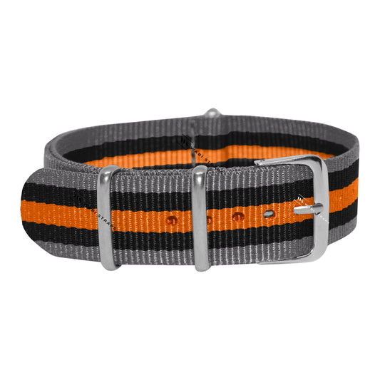 Grey, Black & Orange Original British Military Watch Strap