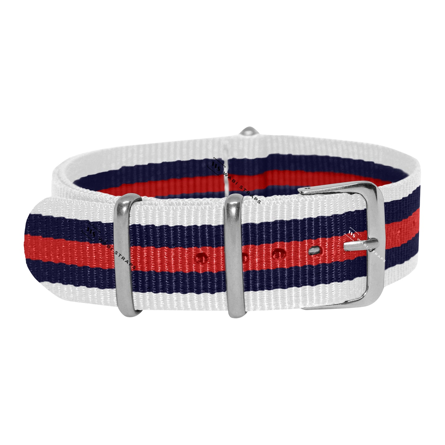 White, Navy & Red Original British Military Watch Strap