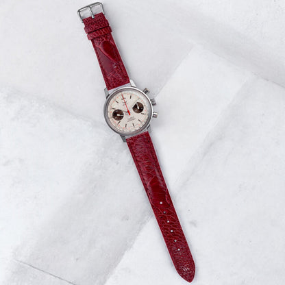 Red Ostrich Handcrafted Leather Strap