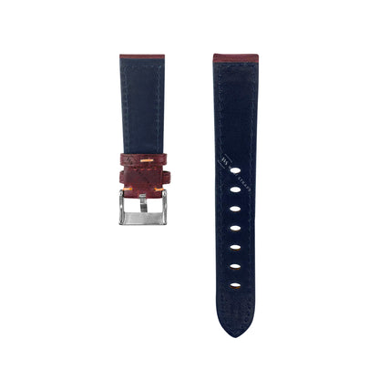 Wine Red Oxford Padded Leather Strap