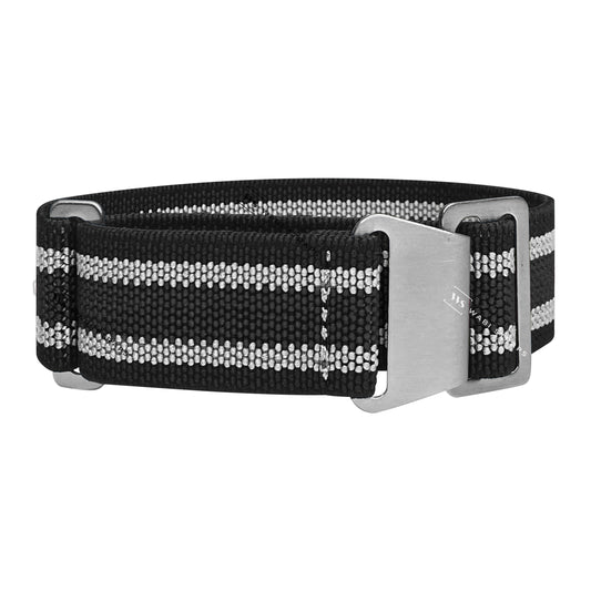 Grey & Black Bond Elastic Parachute Strap