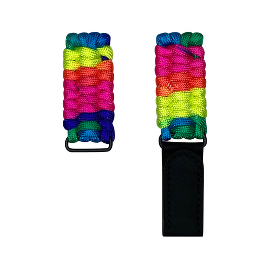 Rainbow Paracord Rope Velcro Watch Strap