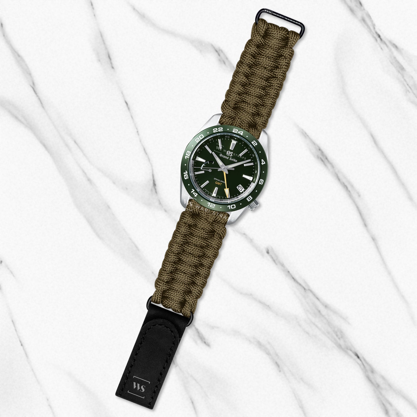 Green Paracord Rope Velcro Watch Strap