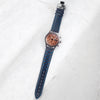 Blue Perforated Rally Watch Strap