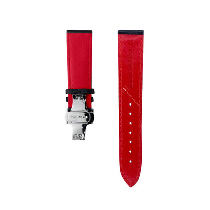 Red Perforated Rally Watch Strap