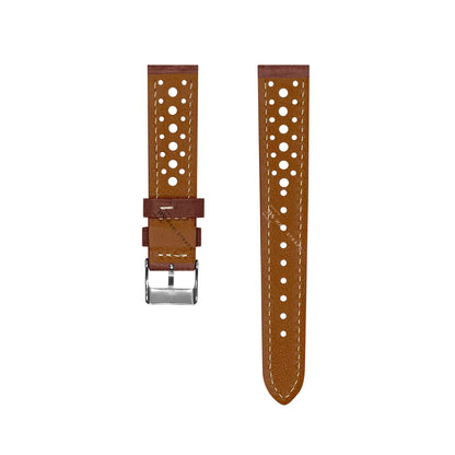 Dark Brown Vintage Perforated Rally Strap