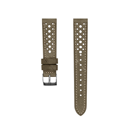 Grey Vintage Perforated Rally Strap