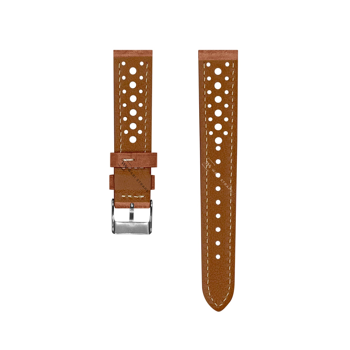 Tan Vintage Perforated Rally Strap