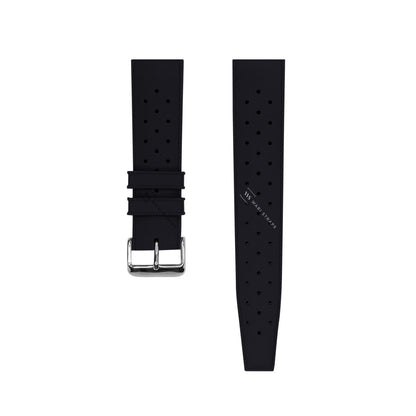 Black Vintage Perforated Tropic Strap