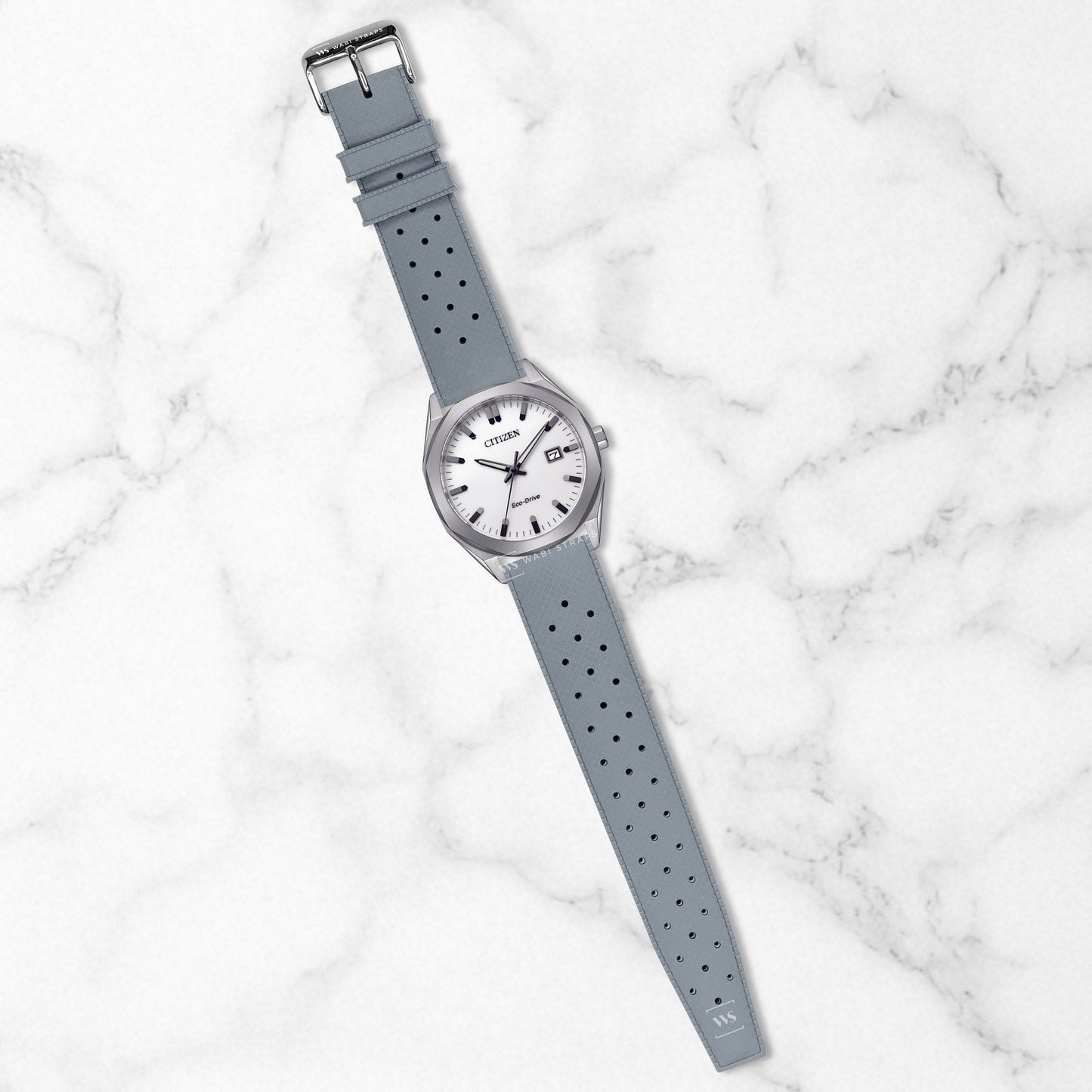 Grey Vintage Perforated Tropic Strap