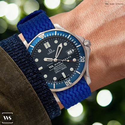 Neon Blue Woven Perlon Strap