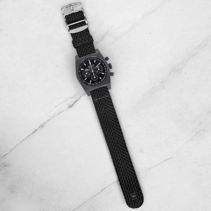 Black Woven Perlon Strap