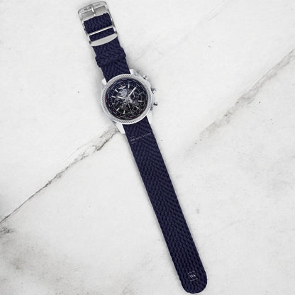 Navy Blue Woven Perlon Strap