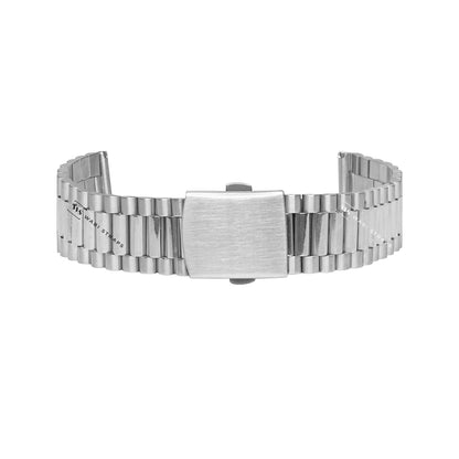 Silver President Rounded Link Metal Bracelet