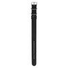 Black Rubber Single Pass Strap