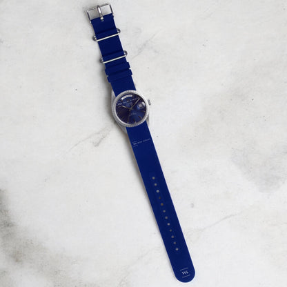 Navy Blue Rubber Single Pass Strap