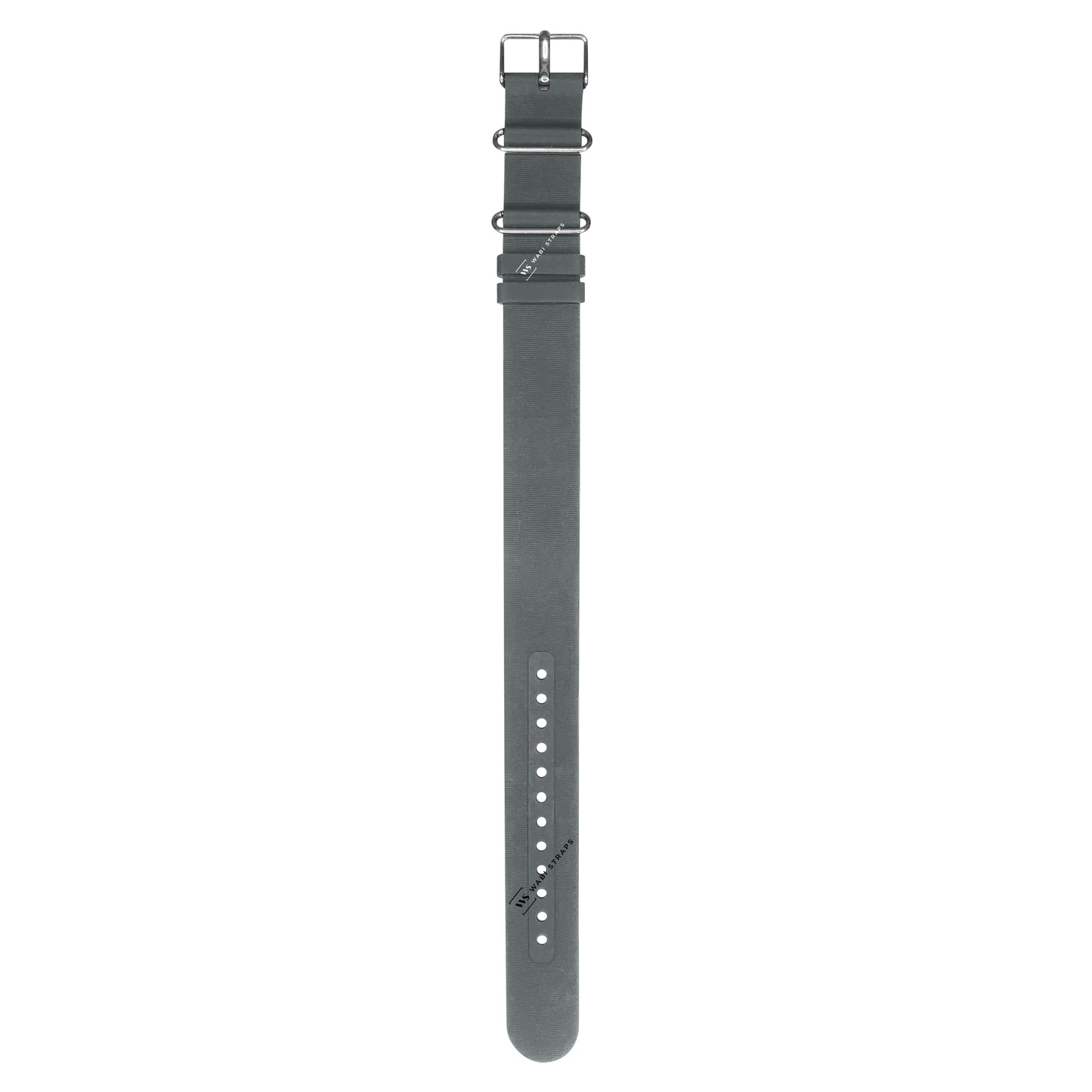 Grey Rubber Single Pass Strap