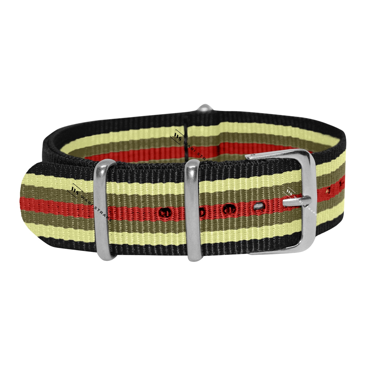 Black, Yellow, Green & Red Racing British Military Watch Strap