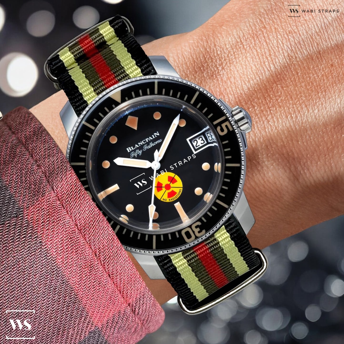 Black, Yellow, Green & Red Racing British Military Watch Strap