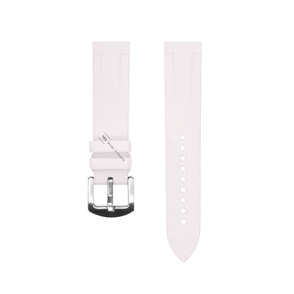 White Premium Ridged Flouro-Rubber Strap