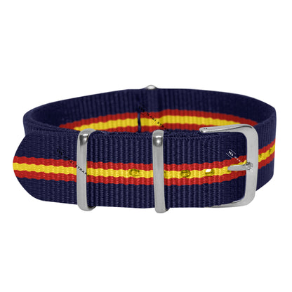 Blue, Red & Yellow Regimental British Military Watch Strap