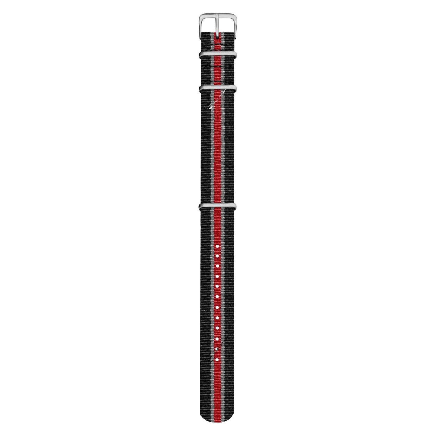 Black, Grey & Red Regimental British Military Watch Strap