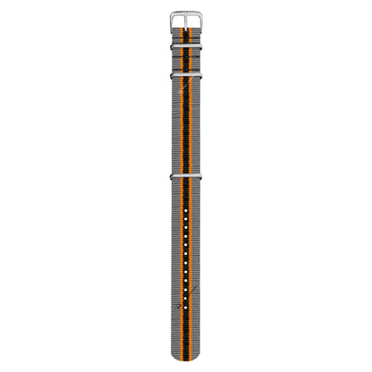 Grey, Orange & Black Regimental British Military Watch Strap