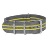 Grey & Yellow Regimental British Military Watch Strap