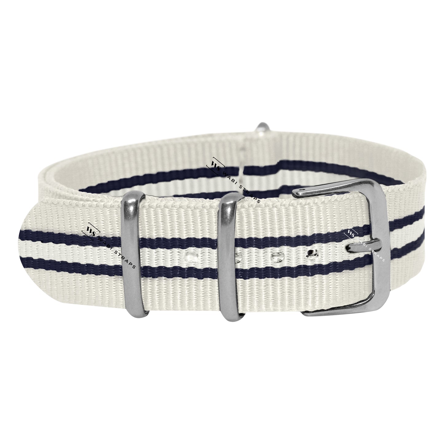 White & Blue Regimental British Military Watch Strap