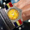 Blue, Yellow, White & Red Regimental British Military Watch Strap