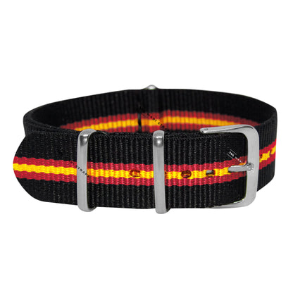 Black, Red & Yellow Regimental British Military Watch Strap