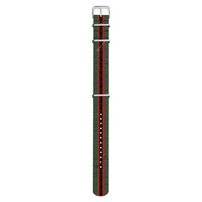 Green, Red & Black Regimental British Military Watch Strap