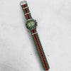 Green, Red & Black Regimental British Military Watch Strap