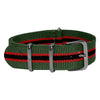 Green, Red & Black Regimental British Military Watch Strap