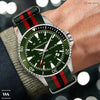 Green, Red & Black Regimental British Military Watch Strap