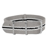 Grey, White & Black Regimental British Military Watch Strap